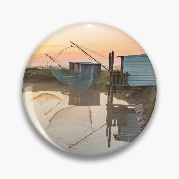 Item preview, Sunrise over the Louippe fisheries in Bouin in Vendée designed and sold by RobArt-Photo.