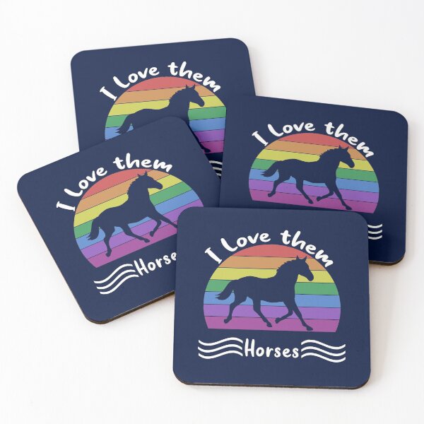 Item preview, Horses i Love them, rainbow sun. Best gift designed and sold by made4K.