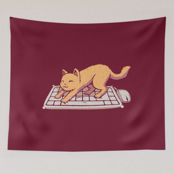 Item preview, Cat Keyboard No Personal Space designed and sold by Tobe Fonseca®.