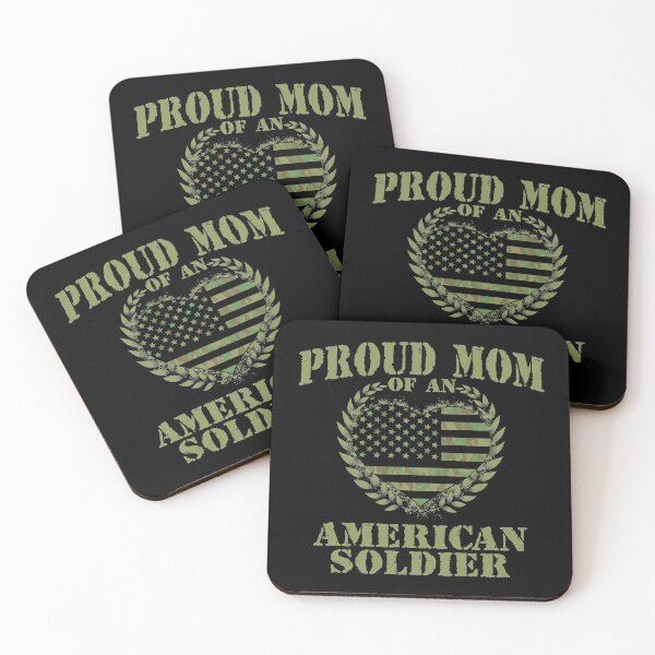Item preview, PROUD MOM OF AN AMERICAN SOLDIER Camo Heart USA Flag Design designed and sold by ej-sulu.
