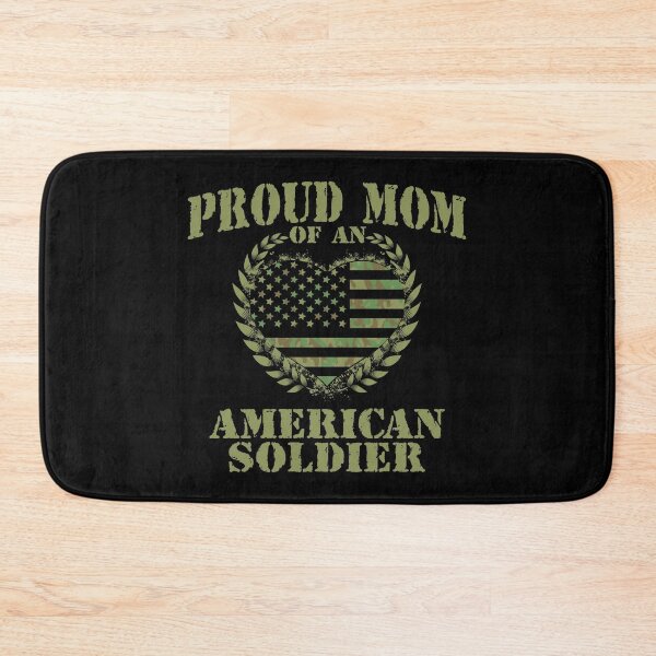 Item preview, PROUD MOM OF AN AMERICAN SOLDIER Camo Heart USA Flag Design designed and sold by ej-sulu.