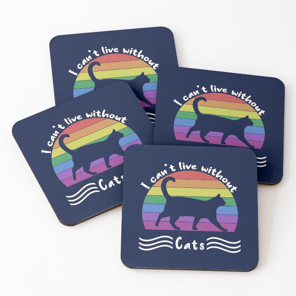 Item preview, Cats i can't live without, rainbow sun. Best gift designed and sold by made4K.