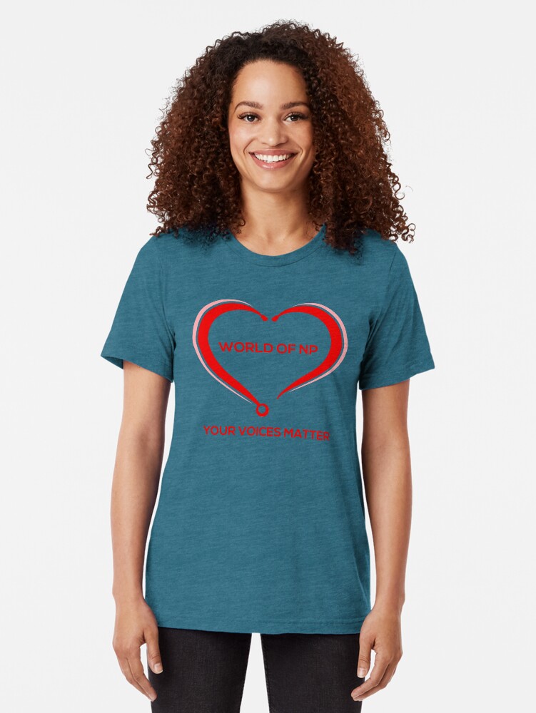 Alternate view of World Of NP Your Voices Matter Tri-blend T-Shirt
