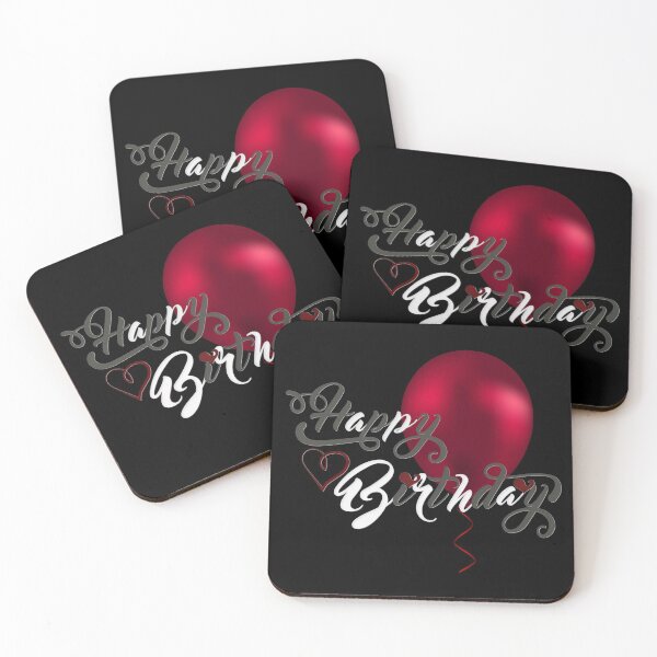 Item preview, Happy Birthday - Classy! (on Black) designed and sold by PawsitiveMum.