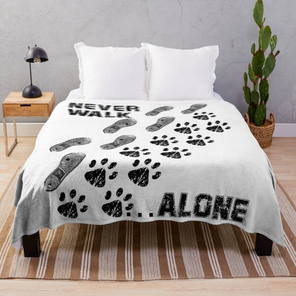 Item preview, Dog paws shoe print Never Walk Alone dogs designed and sold by DerNerd.