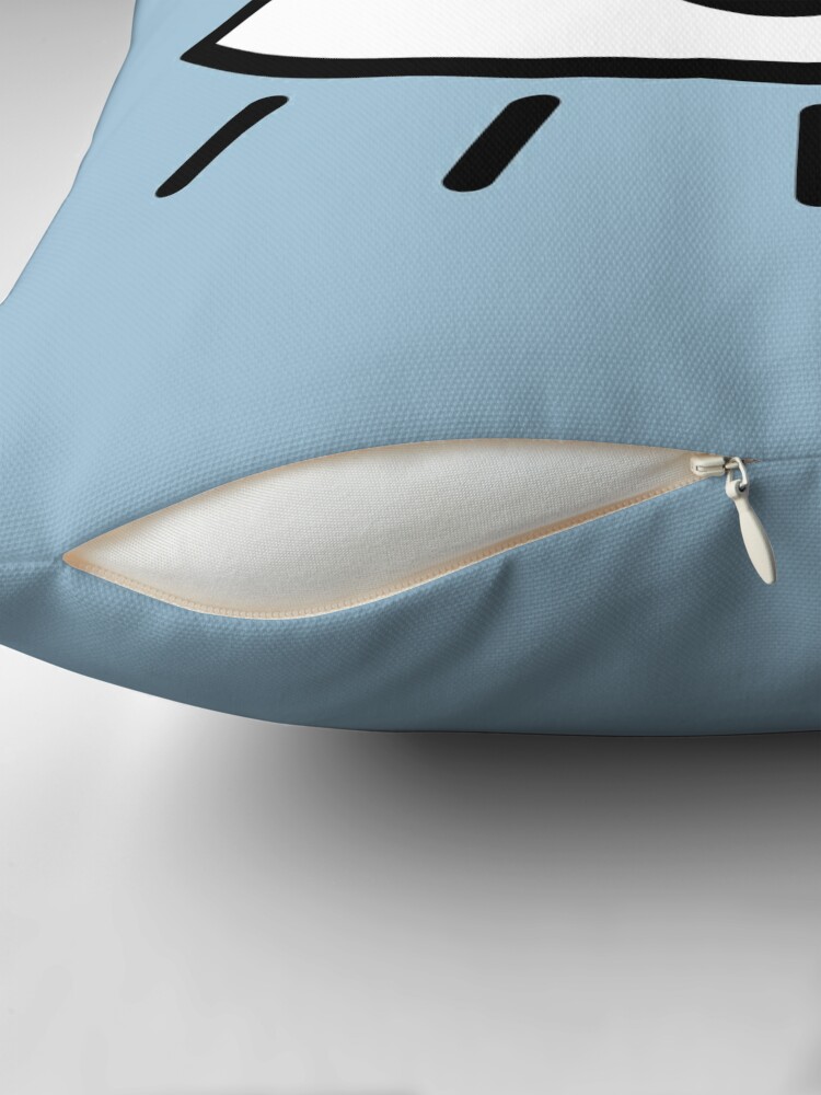 Throw Pillow, Open eye - light blue designed and sold by reIntegration