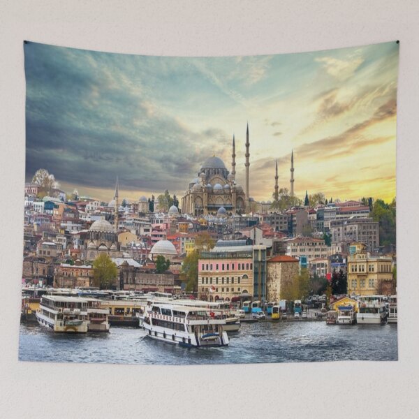 Item preview, Historic Sulaymaniyah mosque and river Bosporus of  Istanbul (Turkey) designed and sold by zaruoo32.