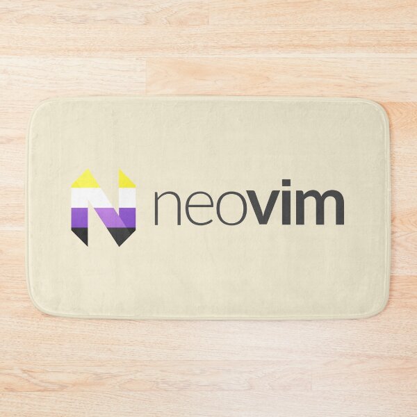 Item preview, Nonbinary Pride Neovim Logo designed and sold by QuietMisdreavus's pride logos and silly stuff.