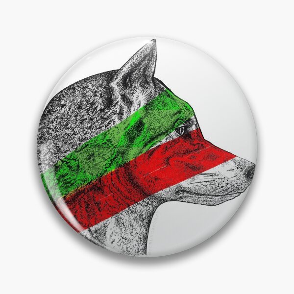 Item preview, Eurasian Wolf (Green & Red) designed and sold by Shaunmackart.