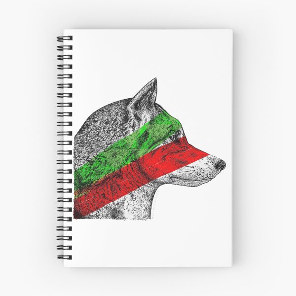 Item preview, Eurasian Wolf (Green & Red) designed and sold by Shaunmackart.