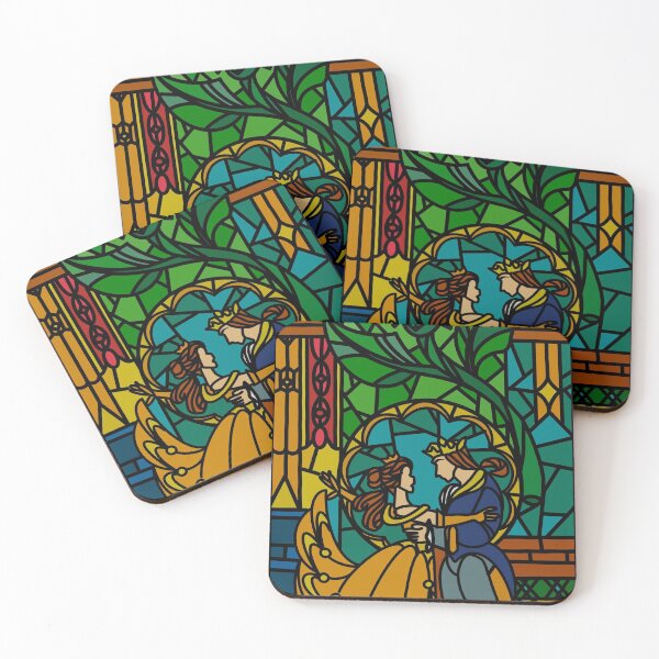 Item preview, Beautiful and Beastly Stained Glass Window designed and sold by KatrinaAnya.