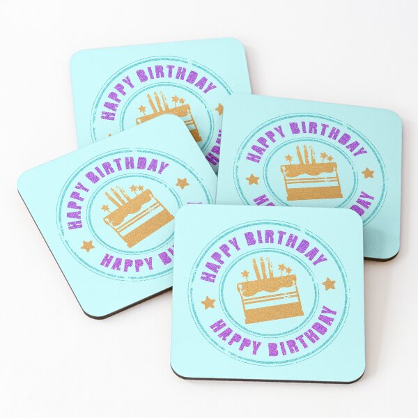 Item preview, Happy Birthday...Glitter-Scrapbook-Style! (on aqua) designed and sold by PawsitiveMum.