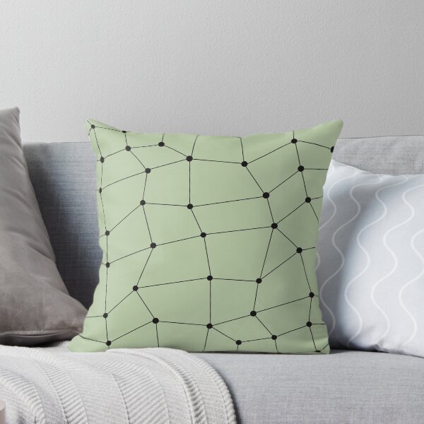 Item preview, Green Whimsical black stripes and dots designed and sold by danaJG.