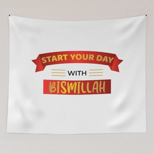 Item preview, Start Your Day With Bismillah: Allah, Subhanallah, Islam, Muslim, Bismillah designed and sold by Printoweb.