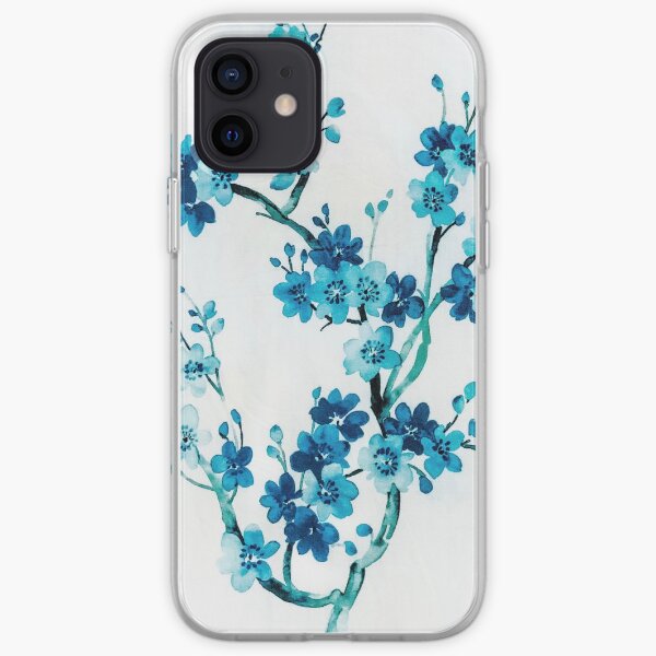 Blue cherry tree iPhone Soft Case