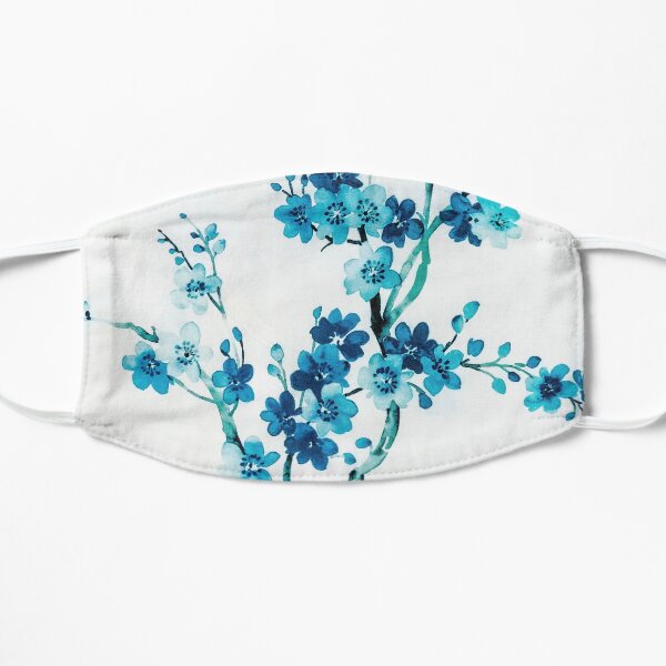 Blue cherry tree Flat Mask