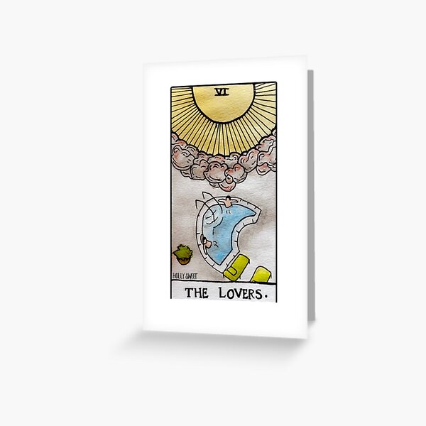 Vista previa del artículo con la obra «The Lovers Two Bros Chillin 'In A Hot Tub vid meme tarot card», diseñado y vendido por hollyisnotanart.
