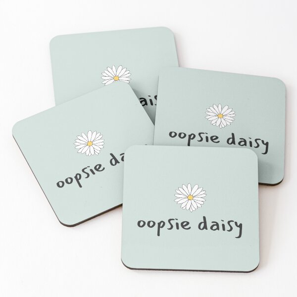 Item preview, Cute oopsie daisy white and yellow flower - sage green designed and sold by MNCO.