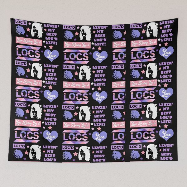 Item preview, Locs Purple Pattern designed and sold by blackartmatters.