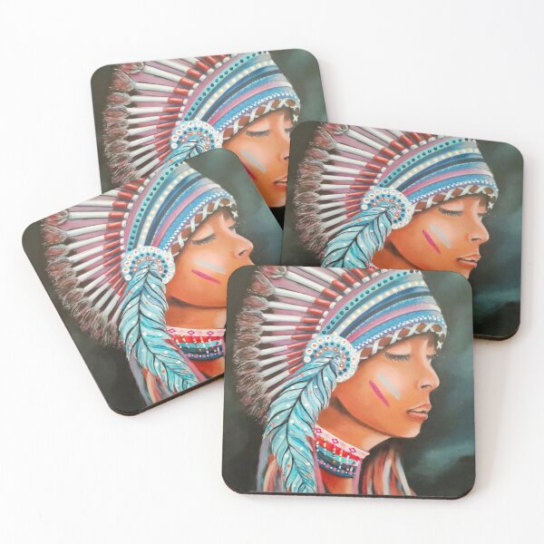 Item preview, native american indian woman portrait designed and sold by carole legeron.