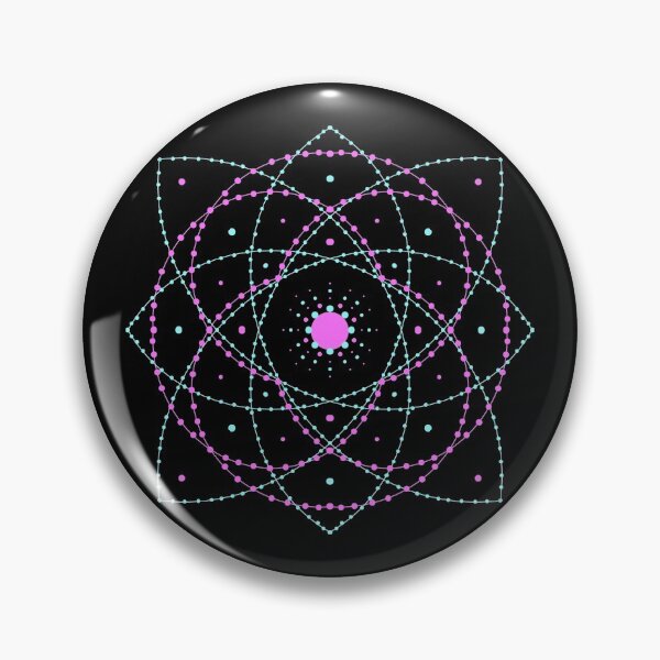 Item preview, Mandala Dotted - pink and turquoise dot mandala pattern designed and sold by Gerhanj.