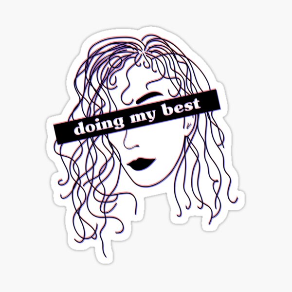 Naughty Girl  Glitch Line Girls Sticker for Sale by Edgy--Girl