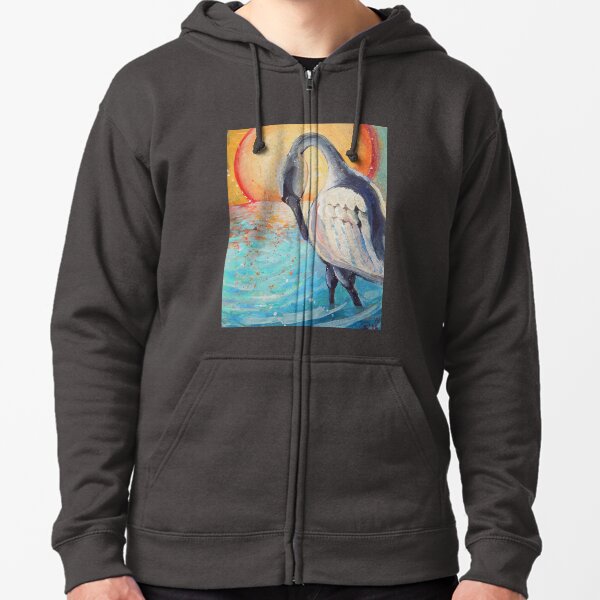 Sea Swan Zipped Hoodie