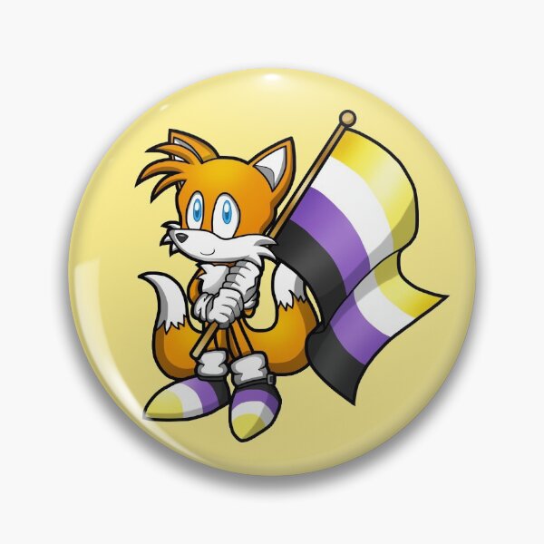 Item preview, Anthropomorphic Two-Tailed Fox LGBT Pride Flag Non-Binary NB designed and sold by Zphal.