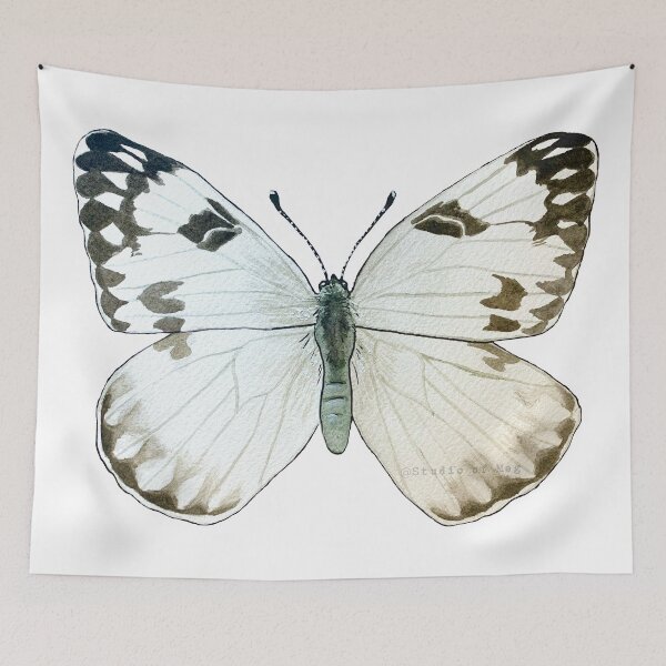 Item preview, Checkered White Butterfly designed and sold by StudioOfMeg.