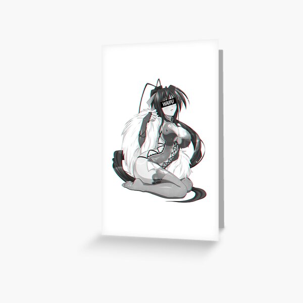 High School DxD Akeno Himejima Anime Girl Waifu Greeting Card for