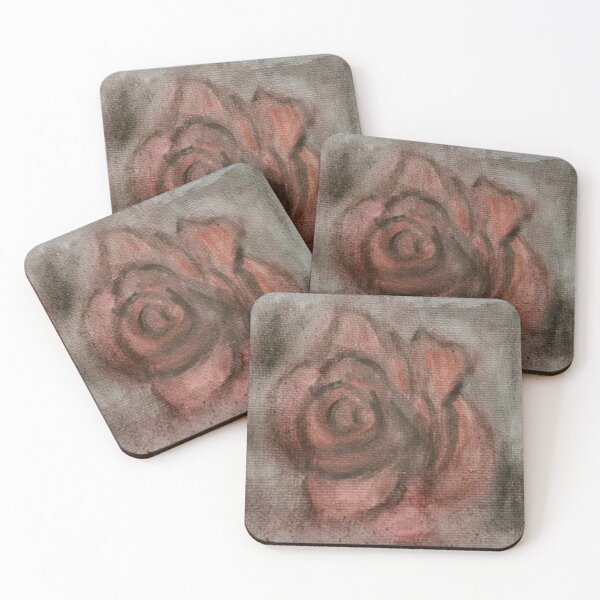 Item preview, Grungy watercolour red and black rose design designed and sold by WorldOfWendyArt.