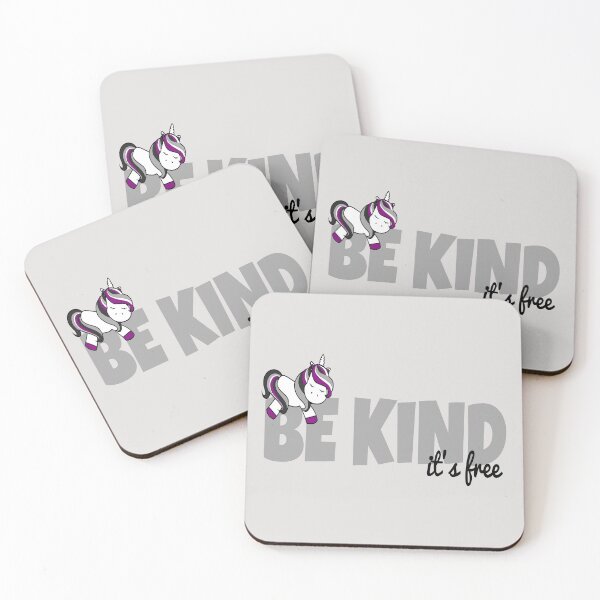 Item preview, Be Kind, It's Free - Asexual Unicorn designed and sold by Teamtsunami6.