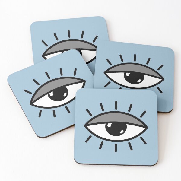 Item preview, Half open eye - light blue designed and sold by reIntegration.