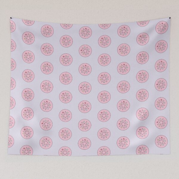 Item preview, Pastel Pentagram Witchy Pattern designed and sold by marymulberry.