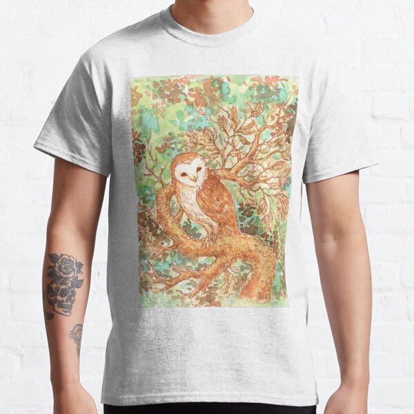 Barn Owl - Watercolour Classic T-Shirt