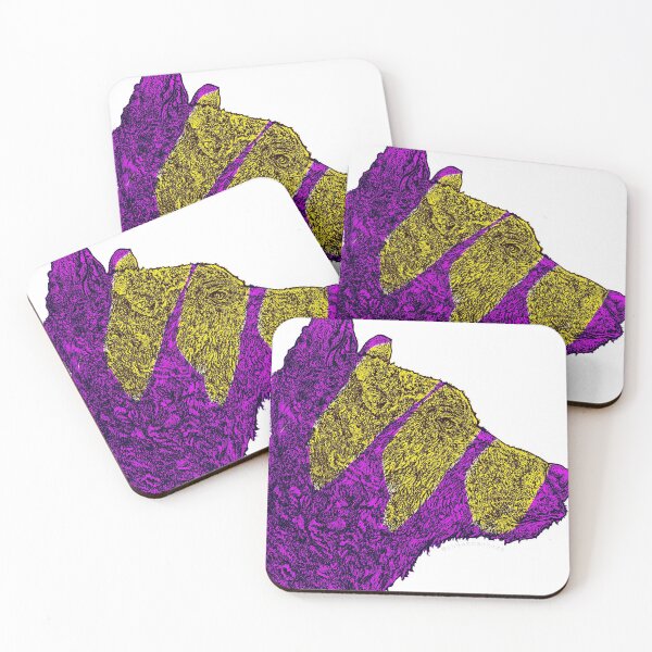 Item preview, Grizzly Bear (Purple & Yellow) designed and sold by Shaunmackart.