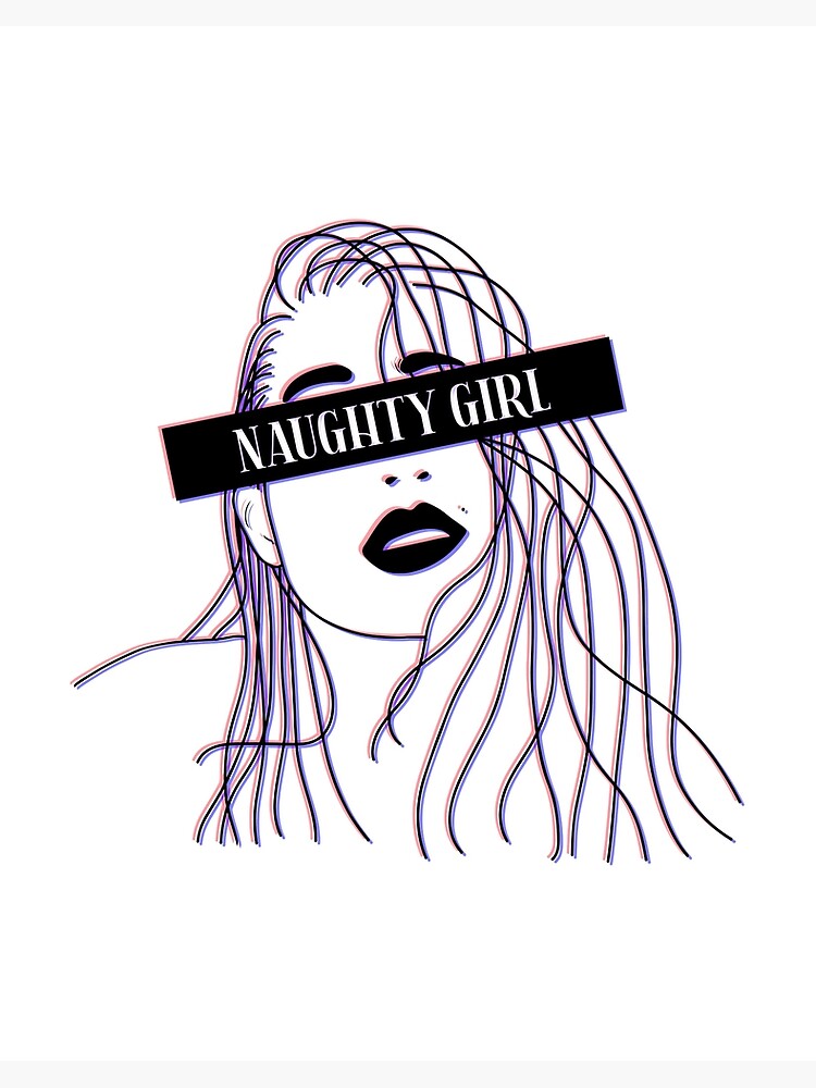 Naughty Girl | Glitch Line Girls | Art Board Print