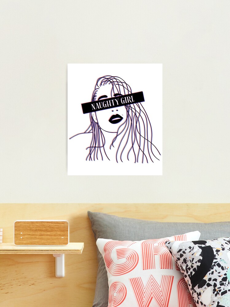 Naughty Girl | Glitch Line Girls | Art Board Print