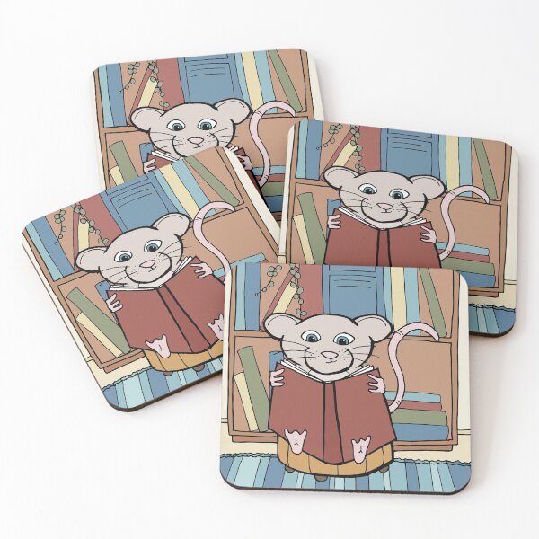 Item preview, Mouse Reading an Exciting Novel designed and sold by Otter-Grotto.