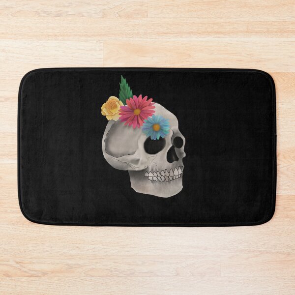Item preview, Floral Skull Art designed and sold by azure-ataraxia.