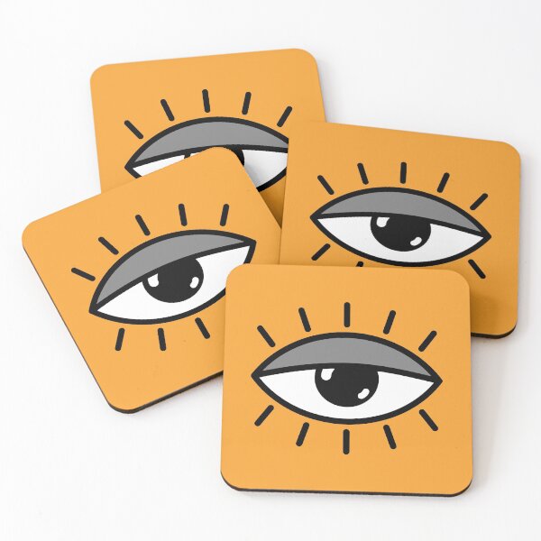 Item preview, Half open eye - orange designed and sold by reIntegration.