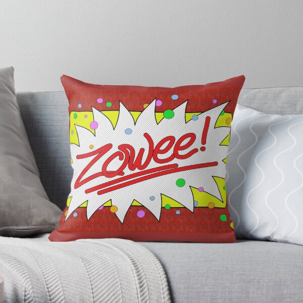 Zowee! Throw Pillow