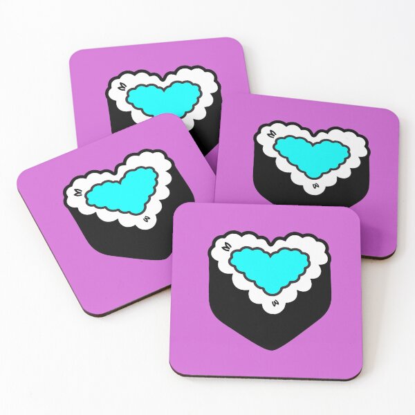 Item preview, Salmón Azul Corazón Sushi Divertido Foodie Lindo Arroz Nori Bola Onigiri Musubi designed and sold by mariesmunchies.
