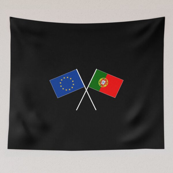 Item preview, Portugal Europe crossed flag flag designed and sold by GeogDesigns.