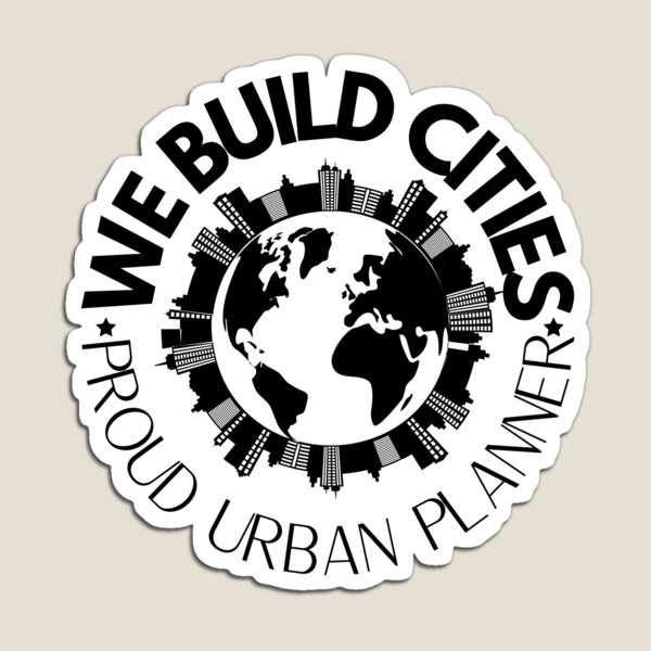 Aperçu de l'œuvre Nous construisons des villes - Fier urbaniste créée et vendue par Achidesign.
