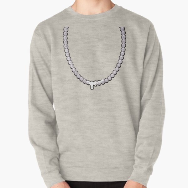 RHINESTONE HEART SWEATSHIRT - Oyster White