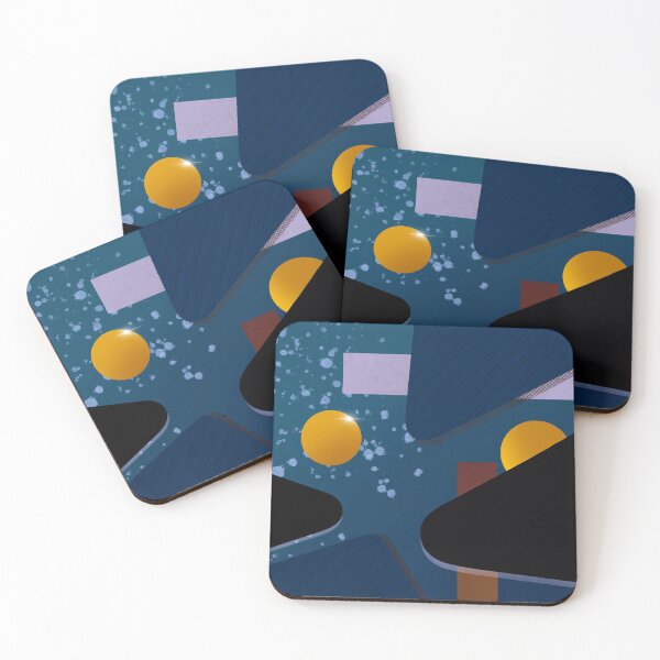 Mid-Century Space Coasters (Set of 4)