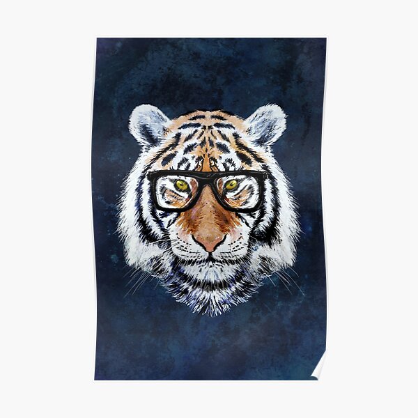 Tiger Glasses Posters Redbubble