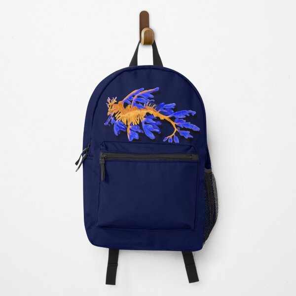 Item preview, Illustrated Gold & Blue Leafy Seadragon designed and sold by HRSCreates.