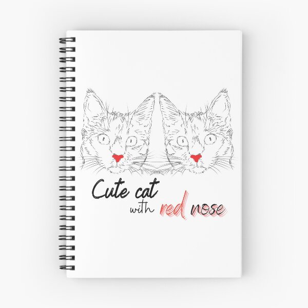 Artikelvorschau, Nette Katze mit roter Nase entworfen und verkauft von JoLiShop.
